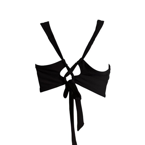 Sunsets Elsie Bikini Swim Size 38D/40C Wire Bra Wrap Swim Top Black NWT $90 - Picture 6 of 7